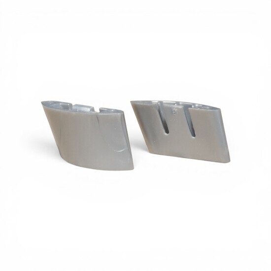 Paire de pieds plastique argent� pour m�canisme NOVA