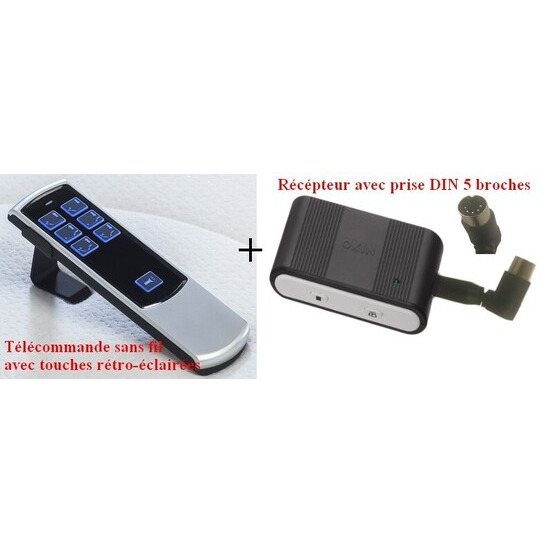 T�l�commande OKIN RF Topline 6 Boutons + R�cepteur pour Literie �lectrique TPR