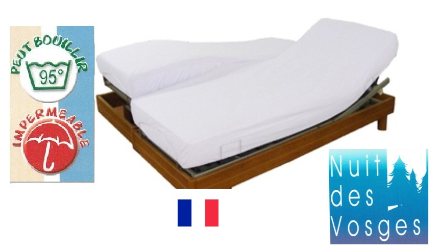 Protège matelas imperméable drap housse pour literie électrique 160x200 cm