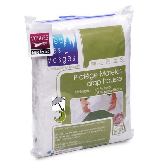 Protge matelas en molleton coton impermabilis, forme drap-housse - bonnet 27 cm - ARNAUD