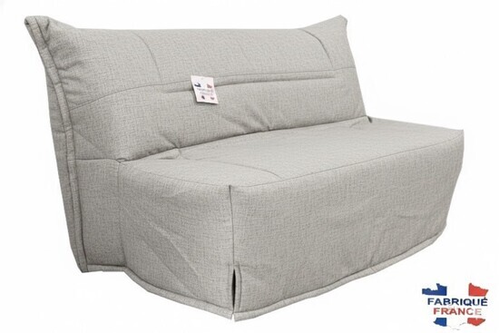 Housse pour banquette BZ LINDA en 140 cm - Tissu CHERSTER GRIS CLAIR