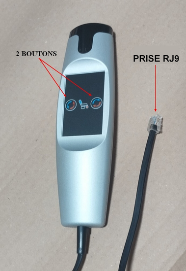 Tlcommande filaire CIAR HCF1 N500040599 2 boutons - prise RJ9