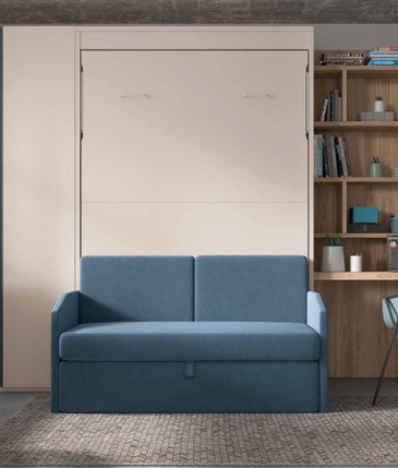 Lit rabattable vertical avec canap� coffre