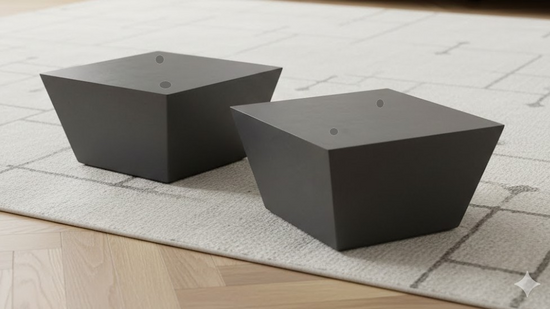 Jeux de 2 Pieds OSLO en bois à visser pour sommier ou canapé Coloris Wenge