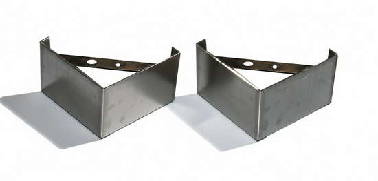 Jeux de 2 Pieds de canap� socle en m�tal chrom� - PARADISE