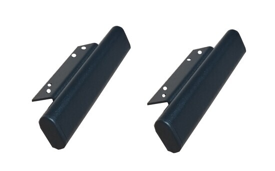 Jeu de 2 Pieds de Canap� en M�tal URBAN-DARK � Teinte Noir Mat