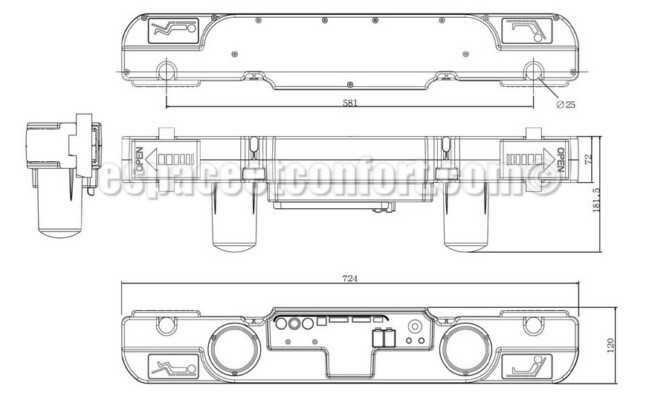 Kit Motorisation Lit électrique 2x4500N - Compatible Okin, Télécommande RF Incluse