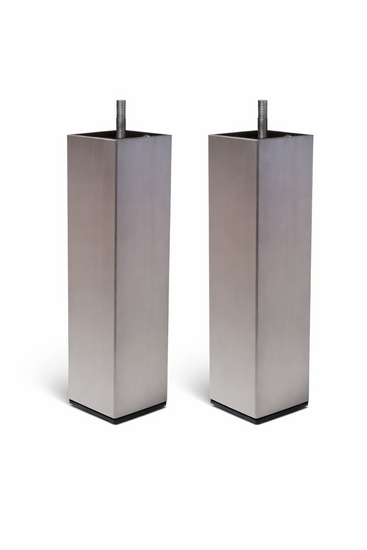 Jeux de 2 Pieds de sommier en INOX BROSSE - PACIFIC