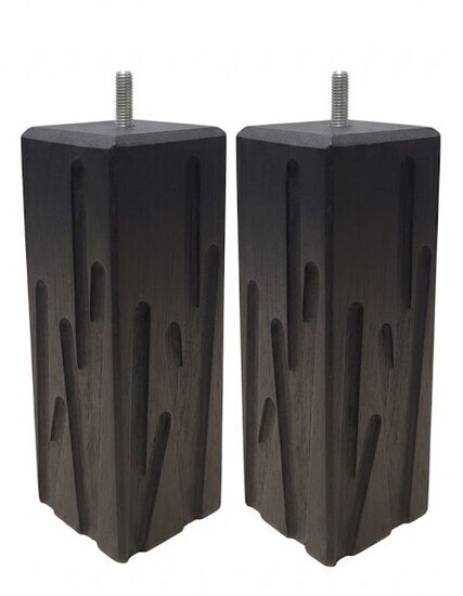 Jeux de 2 Pieds de sommier carr� NATURE
