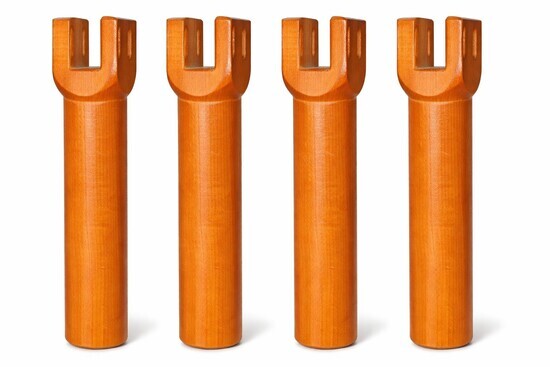 Pieds de lit PRONTO en bois avec fixation horizontale - Jeux de 4 pieds