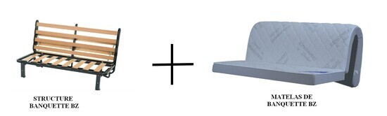 Structure de banquette bz couchage 120 avec matelas